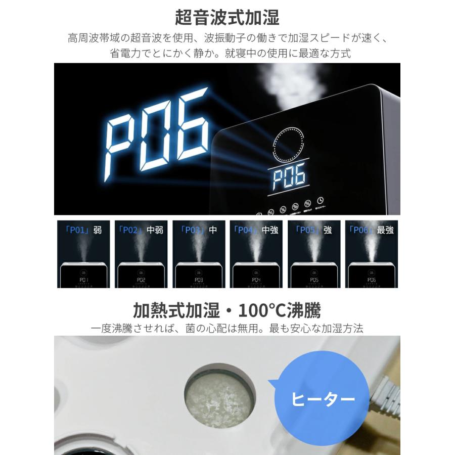 YUGOR 「クーポン+ポイントで6,948円」加湿器 大容量 加湿器 卓上 9L