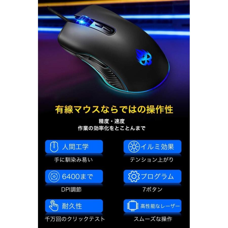 マウス ゲーミングマウス 父の日 usb 有線 マウス 光学式 高精度トラッキング 6段階DPI切り替え 7ボタン ゲーム パッド付き ps4 FPS PUBG(B1CP199SBHe) :cp199:Wing直営 - 通販 - Yahoo!ショッピング マウス ゲーミングマウス 父の日 usb 有線 マウス 光学式 高精度トラッキング 6段階DPI切り替え 7ボタン ゲーム パッド付き ps4 FPS PUBG(B1CP199SBHe) :cp199:Wing直営 - 通販 - Yahoo!ショッピング