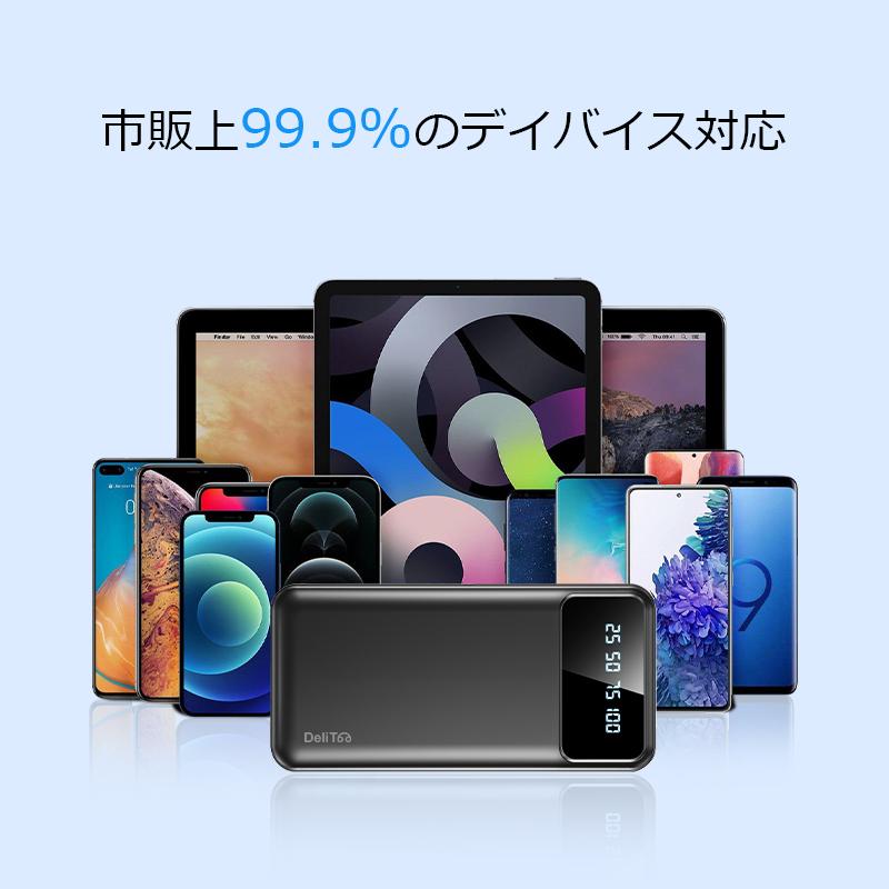 クーポンで2916円」モバイルバッテリー 40000mAh 大容量 軽量 急速充電