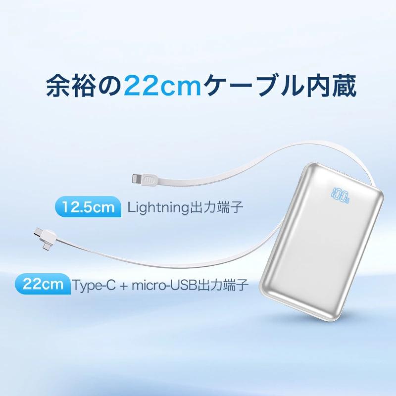 DeliToo 「2点購入で1点あたり2080円」モバイルバッテリー 軽量 小型
