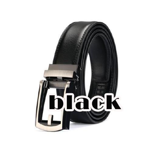 オートロック レザーベルト メンズ 黒 ブラック 革 皮 ビジネスベルト ジャストフィットベルト 268 父の日 プレゼント | ブランド登録なし | 01