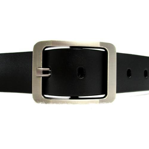 レザーベルト メンズ 黒 ブラック 革 皮 ビジネスベルト 存在感あるバックルがポイント 父の日 プレゼント | ブランド登録なし | 18
