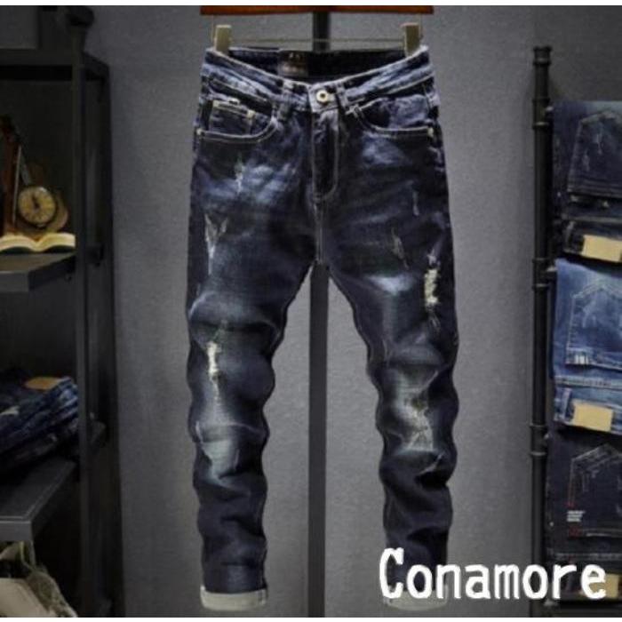 スキニーパンツ デニム メンズ 大きいサイズ スキニー スキニージーンズ ダメージ ストレッチ デニム 夏 春 秋 冬 ズボン | ブランド登録なし | 01