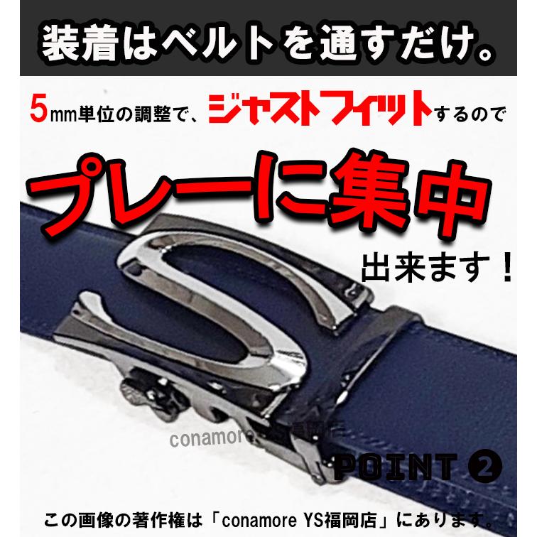 ゴルフベルト 白 黒 ベルト メン ズ おしゃれ ゴルフウエア レザ ーベルト オートロック 自動ロッ ク プレゼント | ブランド登録なし | 13