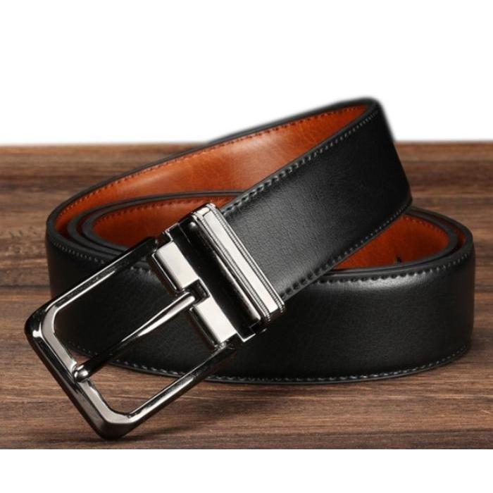 リバーシブルベルト ベルト メンズ 本革 牛革 レザー ビジネス ビジカジ カジュアル ブラック ポイント消化 548 父の日 プレゼント | ブランド登録なし | 02