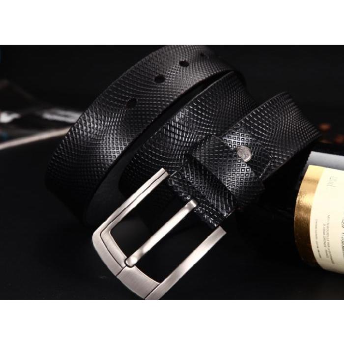 レザーベルト メンズ 黒 ブラック 革 皮 ビジネスベルト 存在感あるバックルがポイント 父の日 プレゼント | ブランド登録なし | 02