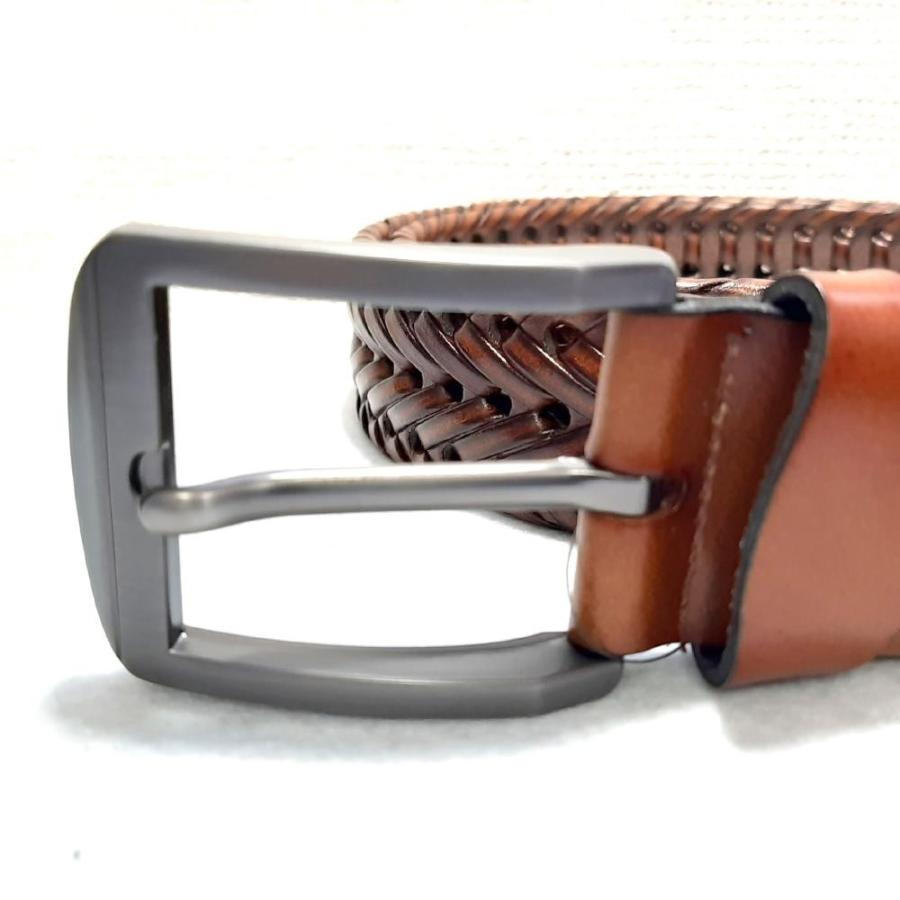 メッシュベルト メンズ レディース メッシュ ベルト 本革 牛革 ゴルフ カジュアル 学生 編み込み バックル 父の日 プレゼント | ブランド登録なし | 20