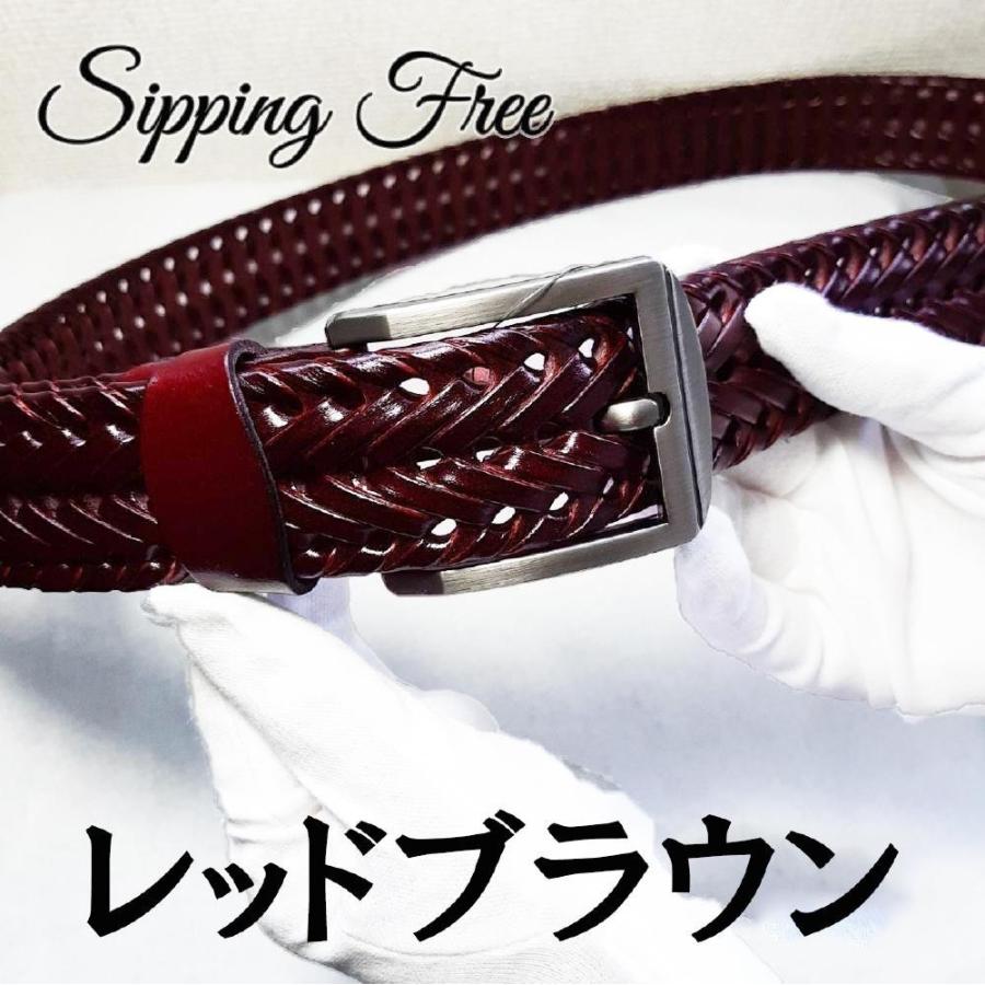 メッシュベルト メンズ レディース メッシュ ベルト 本革 牛革 ゴルフ カジュアル 学生 編み込み バックル 父の日 プレゼント | ブランド登録なし | 22