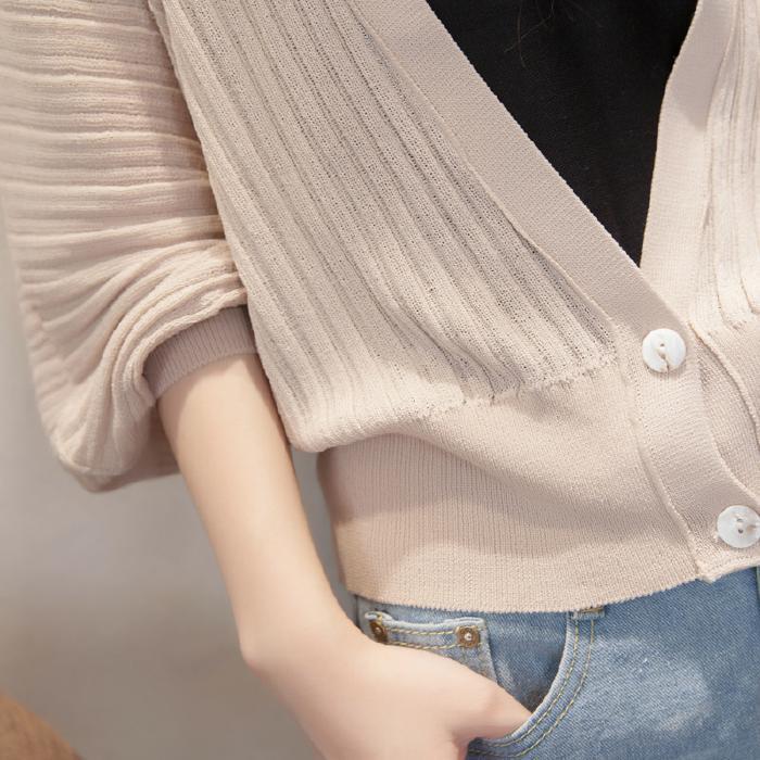 カーディガン レディース uv カット ショート丈 薄手ニット 無地 アウター 羽織り 春夏 | ブランド登録なし | 05