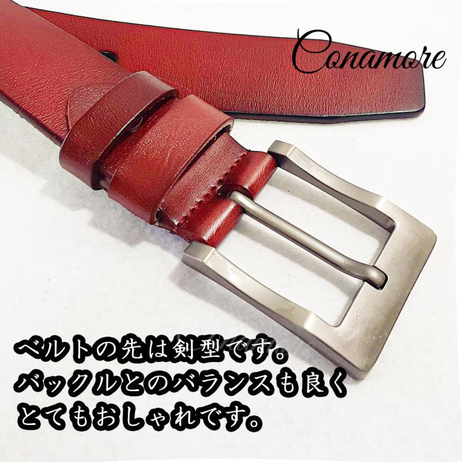 レザーベルト メンズ 黒 ブラック 革 皮 ビジネスベルト 存在感あるバックルがポイント 父の日 プレゼント | ブランド登録なし | 10