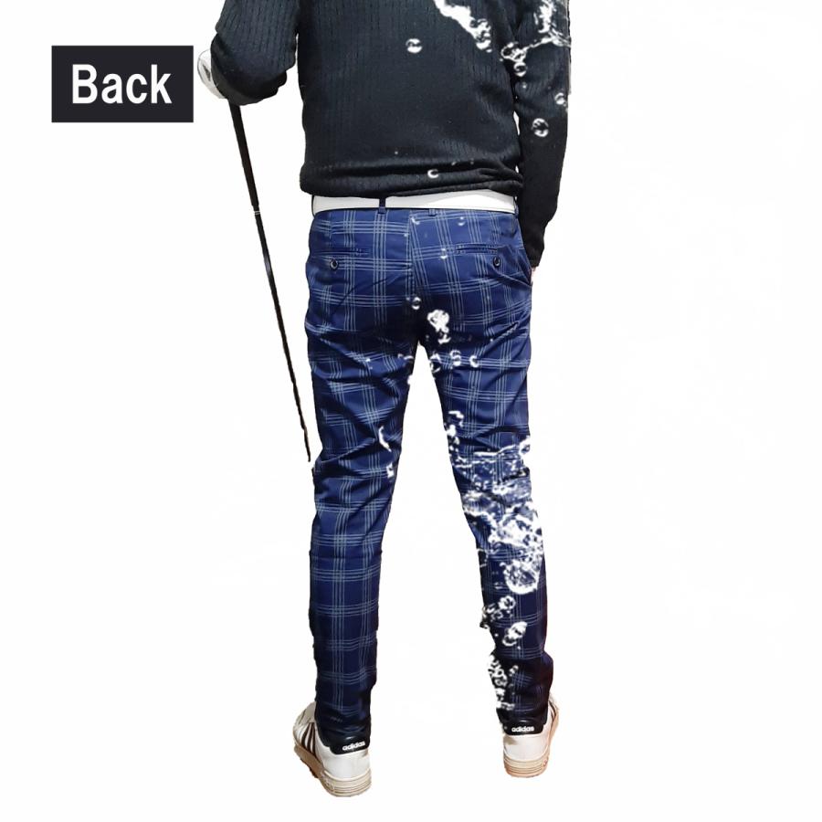 ゴルフウェア メンズ ストレッチパンツ パンツ ゴルフパンツ ズボン ロングパンツ チェック柄 おしゃれ 春 秋 冬　 | ブランド登録なし | 07