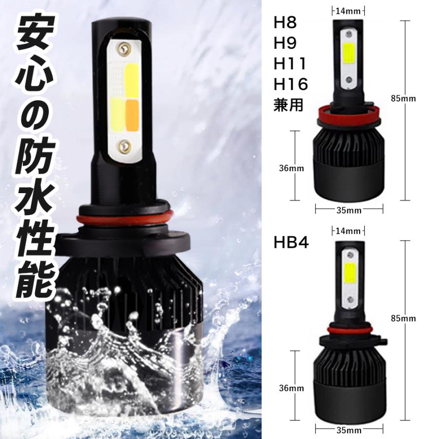 LED フォグランプ ４色切替 カラーチェンジ 16000LM H8/H9/H11/H16  HB4 ホワイト イエロー ピンク　ブルー｜wingear｜05