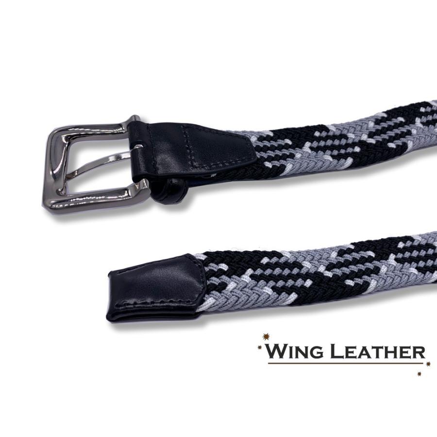 ベルト メンズ メッシュベルト ゴム レザー 本革 牛革 スプリットレザー カジュアル 伸縮 メンズ レディース Gtm008 Wing Leather 通販 Yahoo ショッピング
