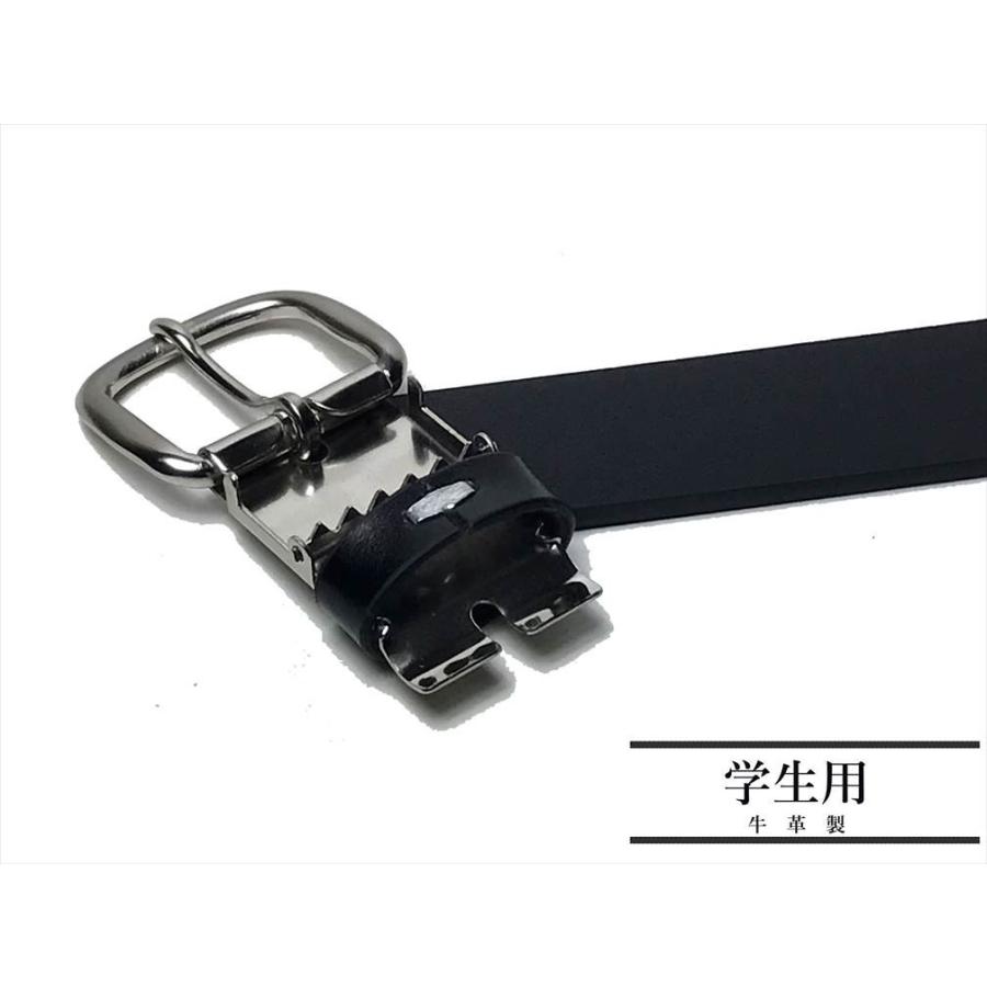学生 ベルト 黒 メンズ 本革 牛革 制服 学校 学生用 レザー 黒色 スクール 小学生 中学生 高校生|wingleather|03