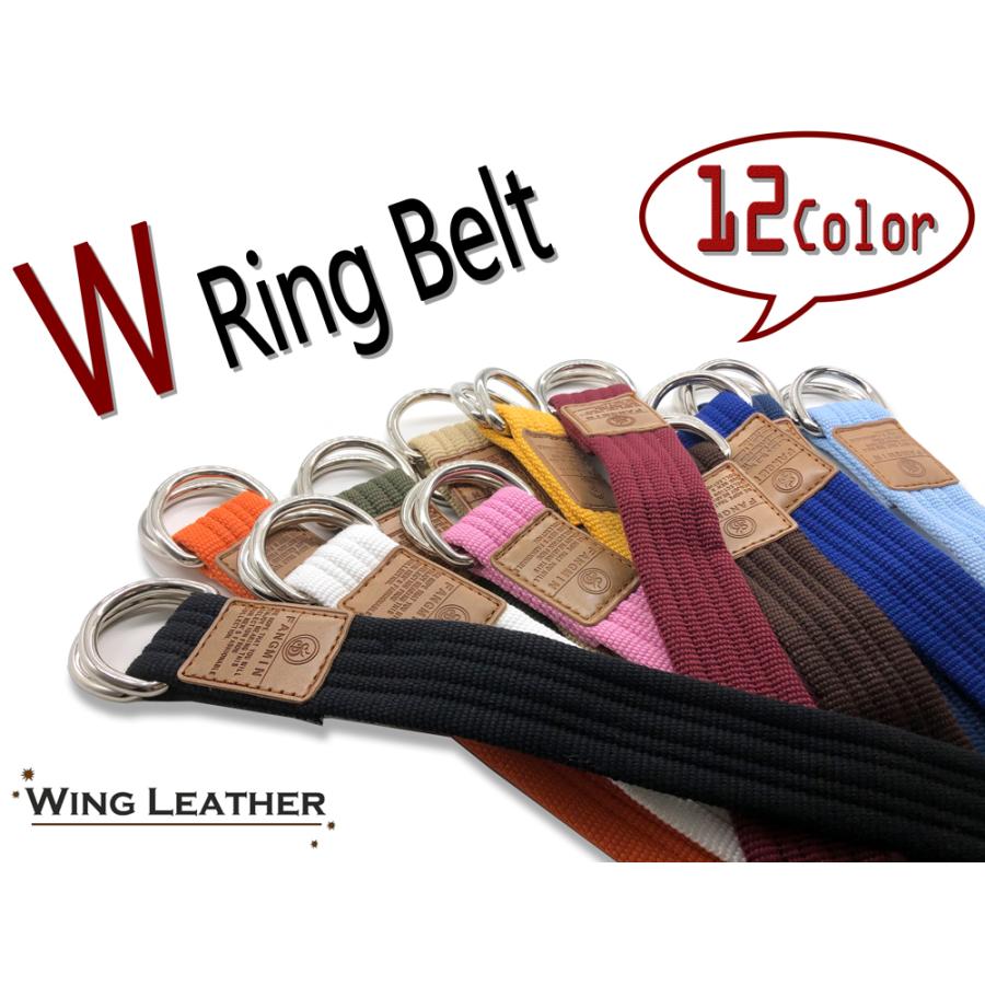 Wリング ベルト メンズ カジュアル ダブルリングベルト シンプル 12