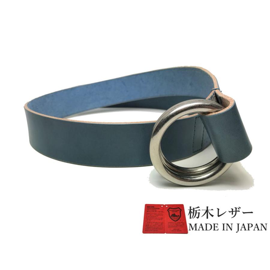 栃木レザー ベルト メンズ 本革 40mm Wリングベルト ロングサイズ 無