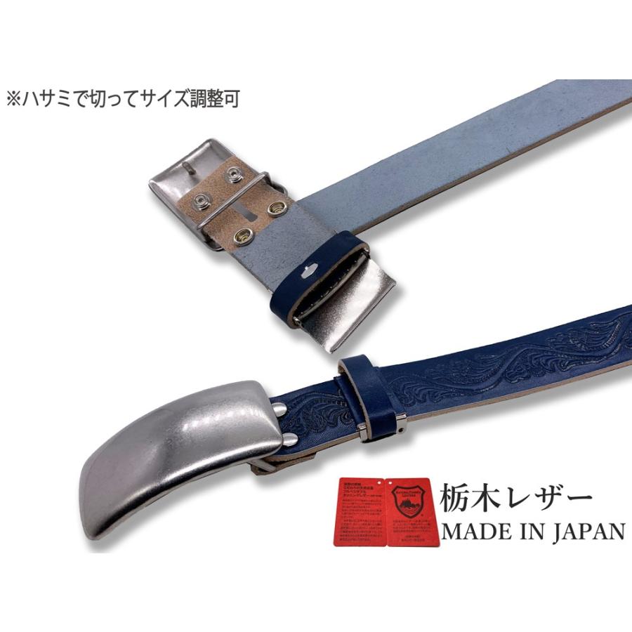 ベルト 栃木レザー ベルト メンズ 本革 40mm ロングサイズ 牛革 黒色 ホワイト ダークブラウン ネイビー レッド ナチュラル 国産 日本製 クラフト カジュアル｜wingleather｜22