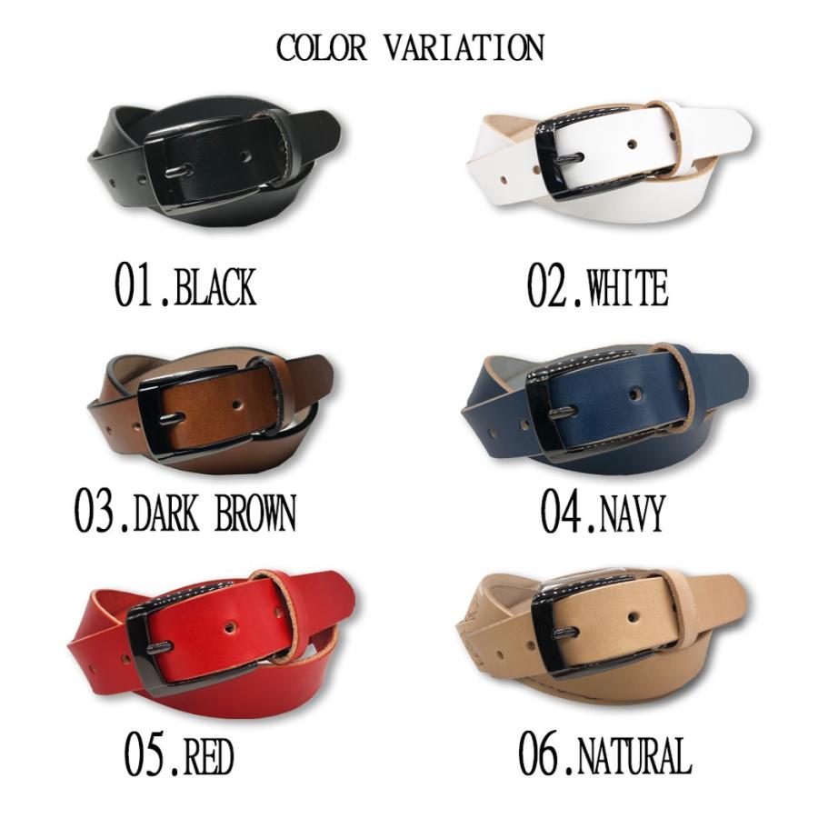 ベルト 栃木レザー ベルト メンズ ビジネス 本革 6カラー ヌメ革 牛革 国産 日本製 無地 カジュアル 30mm |  | 08