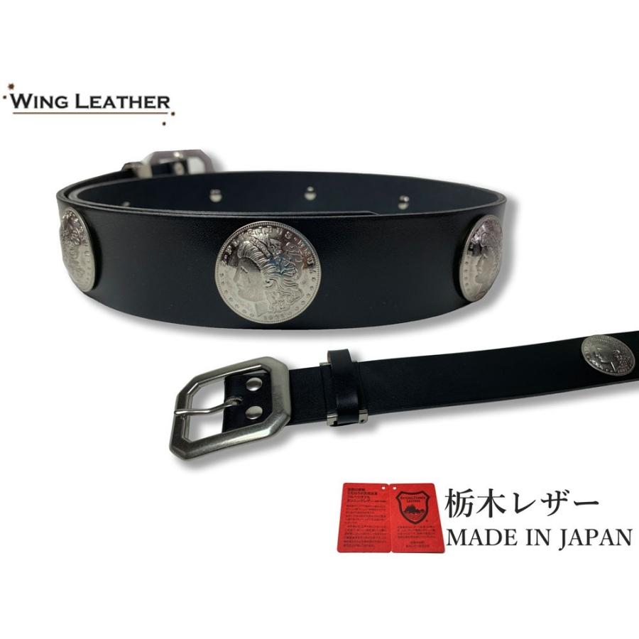 ベルト 栃木レザー メンズ 本革 40mm コンチョ 牛革 黒色 ダーク ベルト 栃木レザー メンズ 本革 40mm コンチョ 牛革 黒色 ダーク