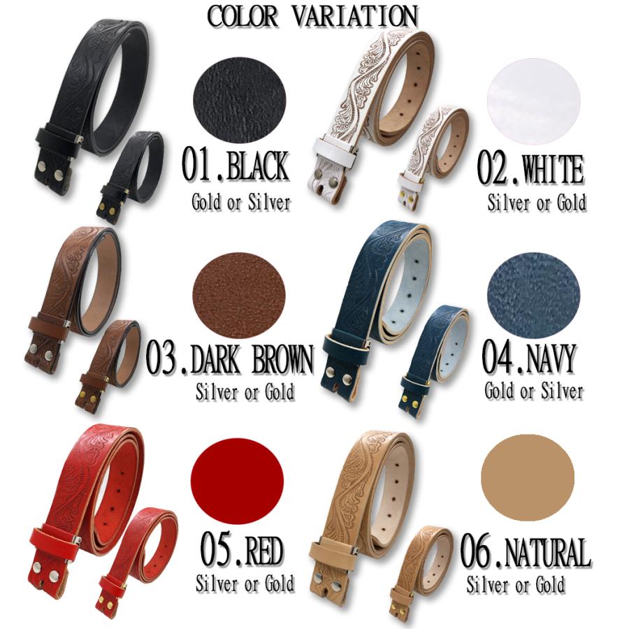 ベルト 栃木レザー ロングサイズ クラフト 型押し 柄 メンズ 本革 帯