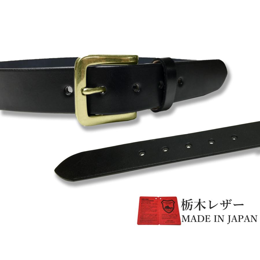 ベルト 栃木レザー ベルト メンズ 本革 35mm 牛革 黒色 ダークブラウン 国産 日本製 無地 カジュアル｜wingleather｜09