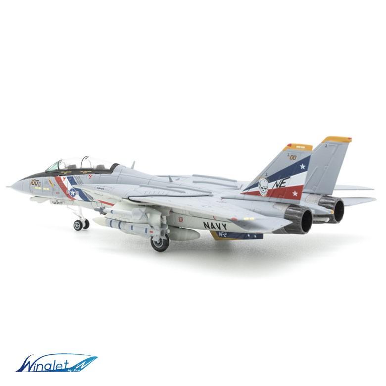 ダイキャストモデル 1/144 F-14 D トムキャット アメリカ海軍 2戦闘飛行隊 バウンティハンター 完成品 戦闘機 ミリタリー 航空 グッズ アイテム｜winglet｜03