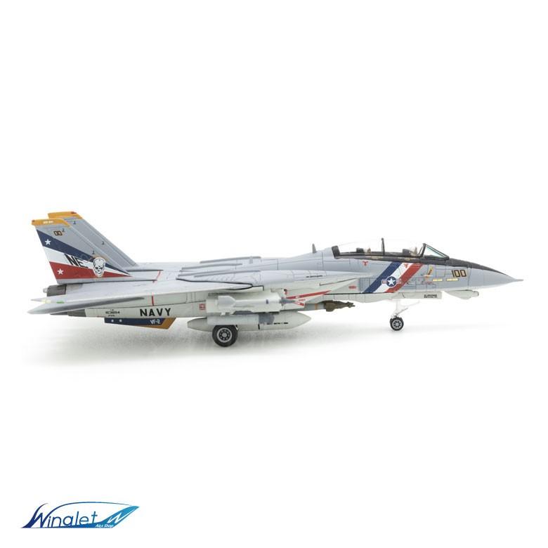 ダイキャストモデル 1/144 F-14 D トムキャット アメリカ海軍 2戦闘飛行隊 バウンティハンター 完成品 戦闘機 ミリタリー 航空 グッズ アイテム｜winglet｜06