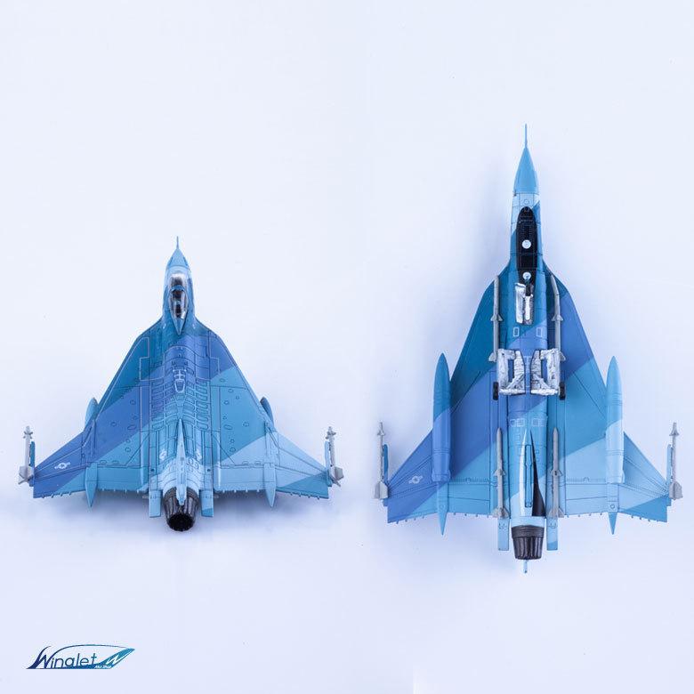 ダイキャストモデル 1/144 F-16XL Prototype XL-2 75-0747 スケールモデル 塗装済み 完成品 戦闘機 飛行機 航空 グッズ アイテム｜winglet｜06