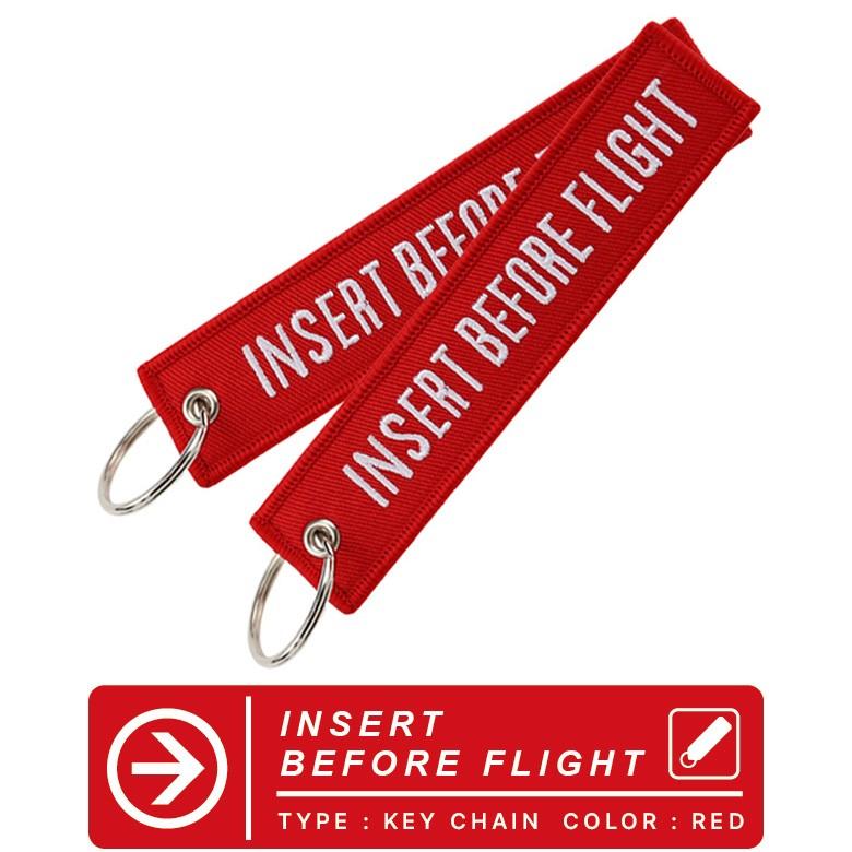 INSERT BEFORE FLIGHT 飛行前に挿入 インサート キーチェーン