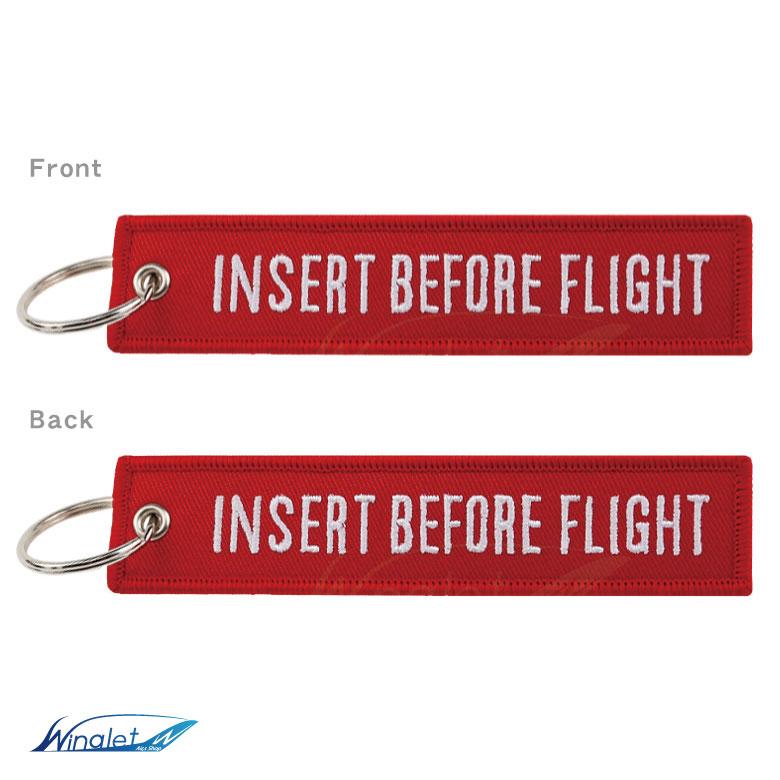 INSERT BEFORE FLIGHT 飛行前に挿入 インサート キーチェーン