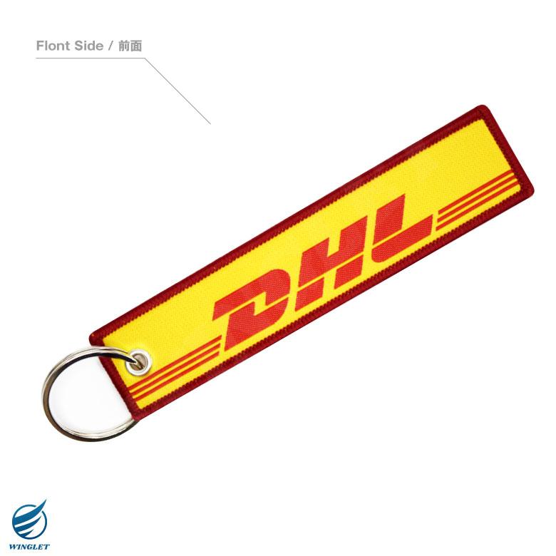 Kool Krew DHL タグ キーホルダー 繊細刺繍 REMOVE BEFORE FLIGHT 貨物