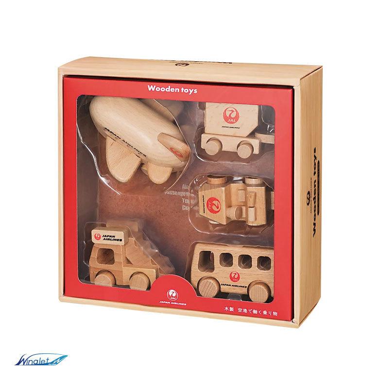ラッピング 対応 JAL Wooden toys 木製 ひこうき セット ブナ製