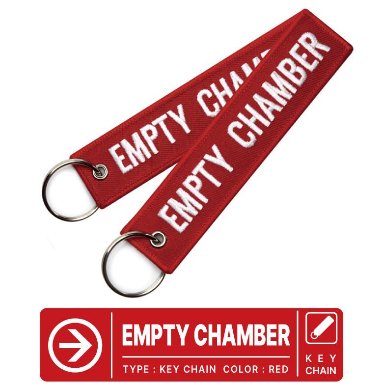 EMPTY CHAMBER キーチェーン キーホルダー タグ (1個) カラー レッド 