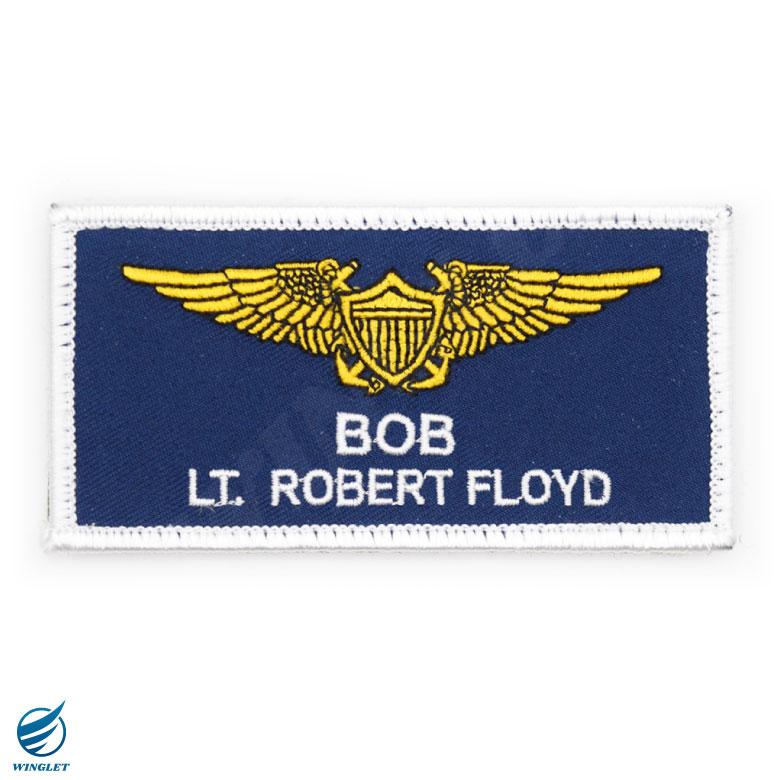 TOPGUN MAVERICK ボブ ネームタグ 刺繍 ワッペン 両面 ベルクロ パッチ