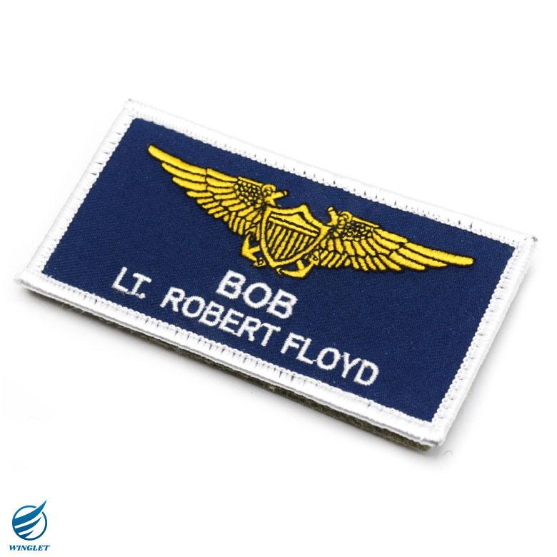 TOPGUN MAVERICK ボブ ネームタグ 刺繍 ワッペン 両面 ベルクロ パッチ
