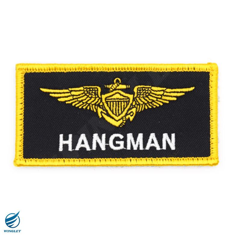TOPGUN MAVERICK ハングマン ネームタグ 刺繍 ワッペン 両面 ベルクロ