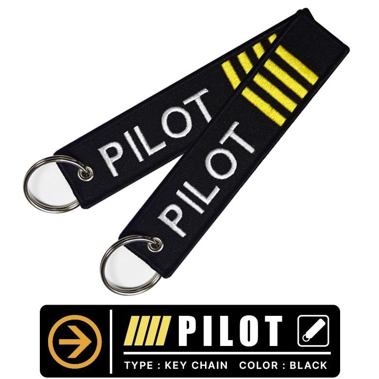 JOKERD　フライトキーホルダー PILOT パイロット キーチェーン キーホルダー タグ カラー ブラック