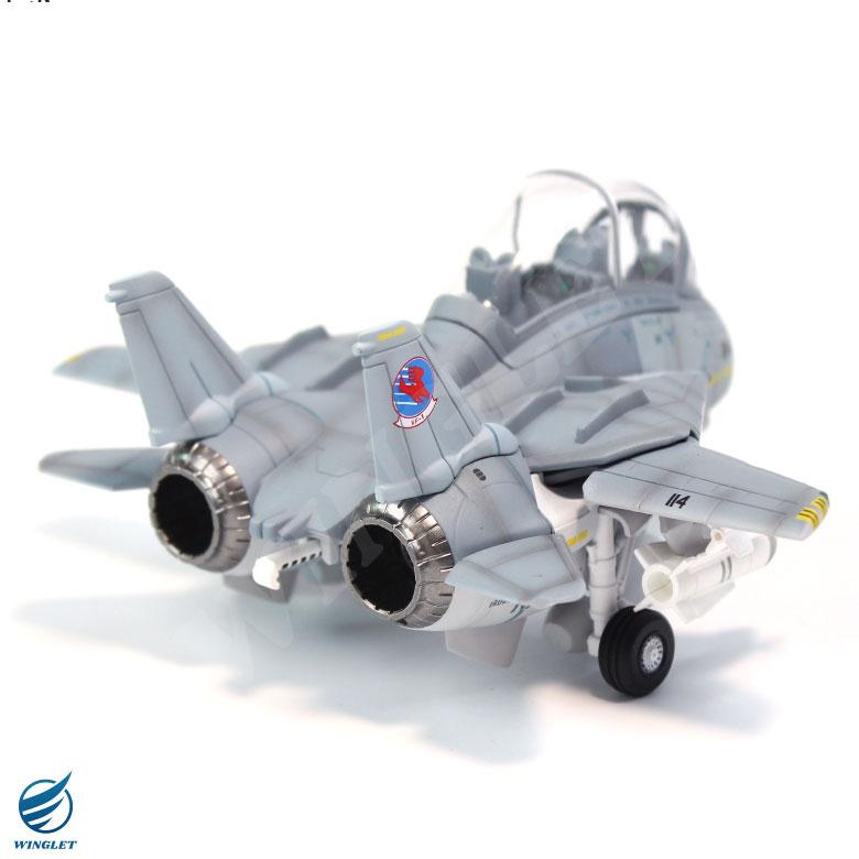 F-14 トムキャット 塗装済完成品 F-14 TOMCAT VF-1 TOPGUN Ver デフォルメ ダイキャスト モデル 塗装