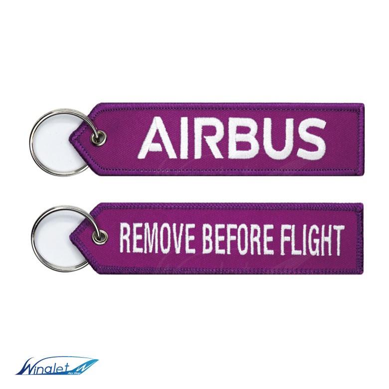 LIMOX キーチェーン キーホルダー フライトタグ パ−プル エアバス