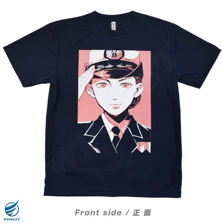 海上自衛隊 Woman's Face ドライ Tシャツ ネイビー 自衛隊 フェイス