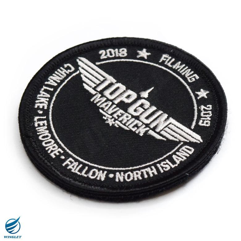 新品1セットのみTOPGUNトップガン マーヴェリック　ベルクロ付ワッペン21枚 TOPGUN MAVERICK レザー 刺繍 ワッペン 両面 ベルクロ 付き