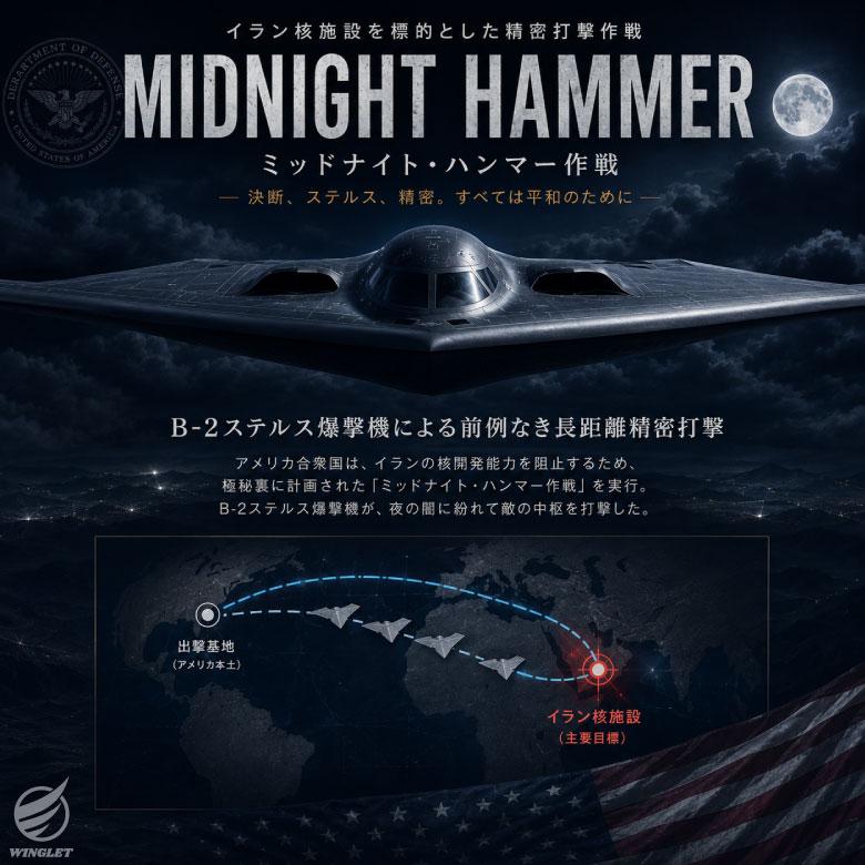 アメリカ空軍 B-2 ステルス爆撃機 ミッドナイトハンマー 作戦 PVC