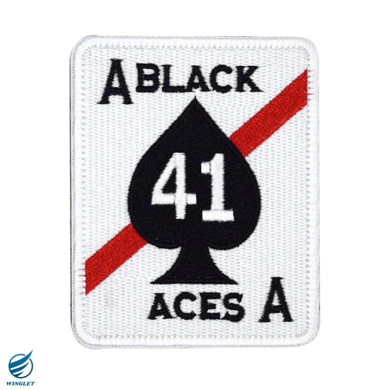 アメリカ海軍 第41戦闘攻撃飛行隊 ブラックエイセス 刺繍 ワッペン
