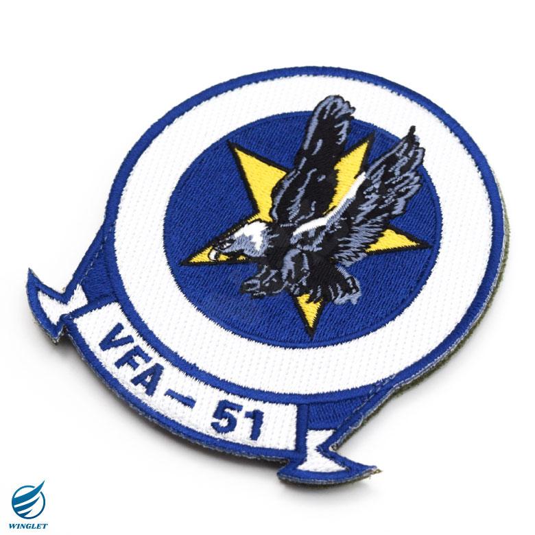 VFA-51 第51戦闘攻撃飛行隊 刺繍 ワッペン 両面 ベルクロ パッチ VFA-51 第51戦闘攻撃飛行隊 刺繍 ワッペン 両面 ベルクロ パッチ