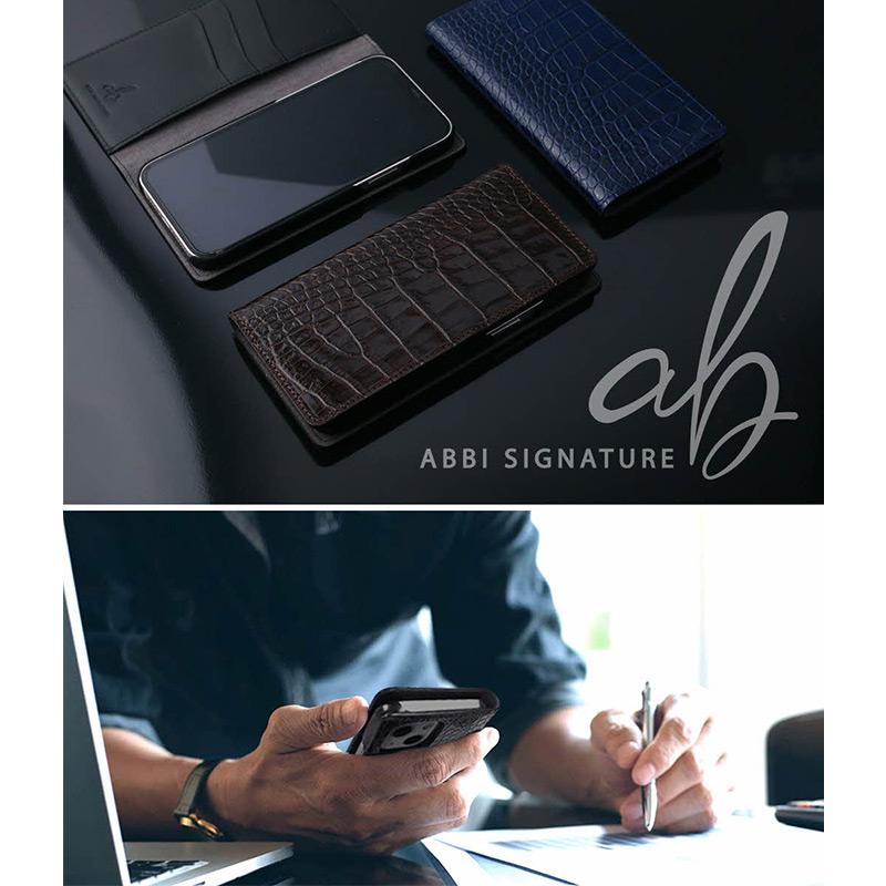 iPhone14 Pro / iPhone 14 ケース 手帳型 本革 ABBI SIGNATURE LIPARI