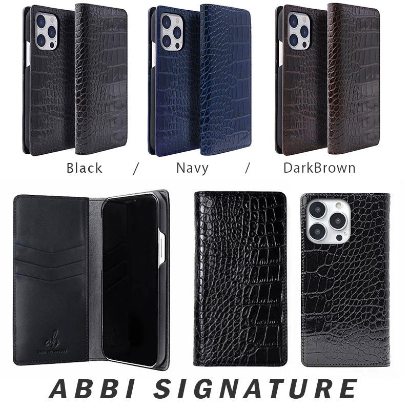 iPhone14 Pro / iPhone 14 ケース 手帳型 本革 ABBI SIGNATURE LIPARI