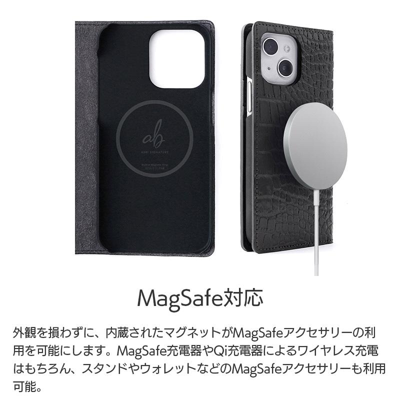 iPhone15 Pro / ProMax iPhone 15 ケース 手帳型 本革 ABBI SIGNATURE