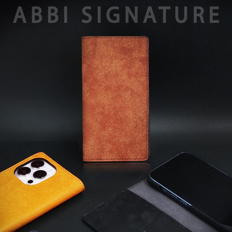 iPhone15 Pro / iPhone 15 ケース 手帳型 本革 ABBI SIGNATURE iPhone15 Pro / iPhone 15 ケース 手帳型 本革 ABBI SIGNATURE