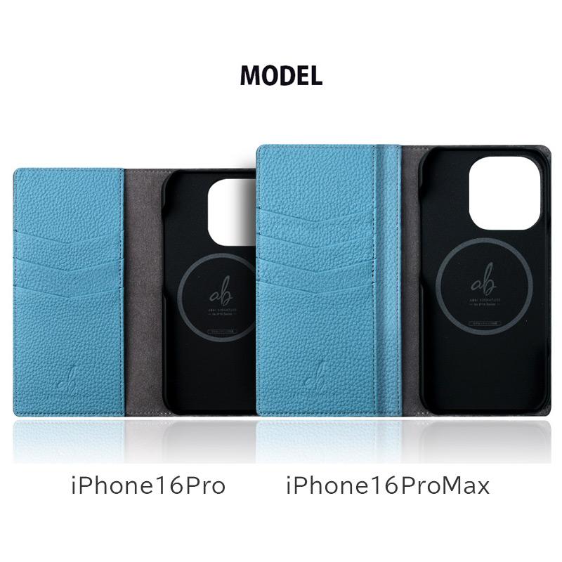 ABBI SIGNATURE iPhone16 Pro 16ProMax ケース 手帳型 本革 シュラン