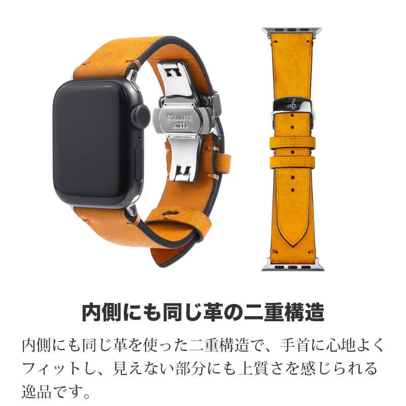 ☆ アビーシグネチャー Apple Watch用レザーバン 6142AW 490 ABBI SIGNATURE アップルウォッチ バンド 本革 ABBI SIGNATURE Apple